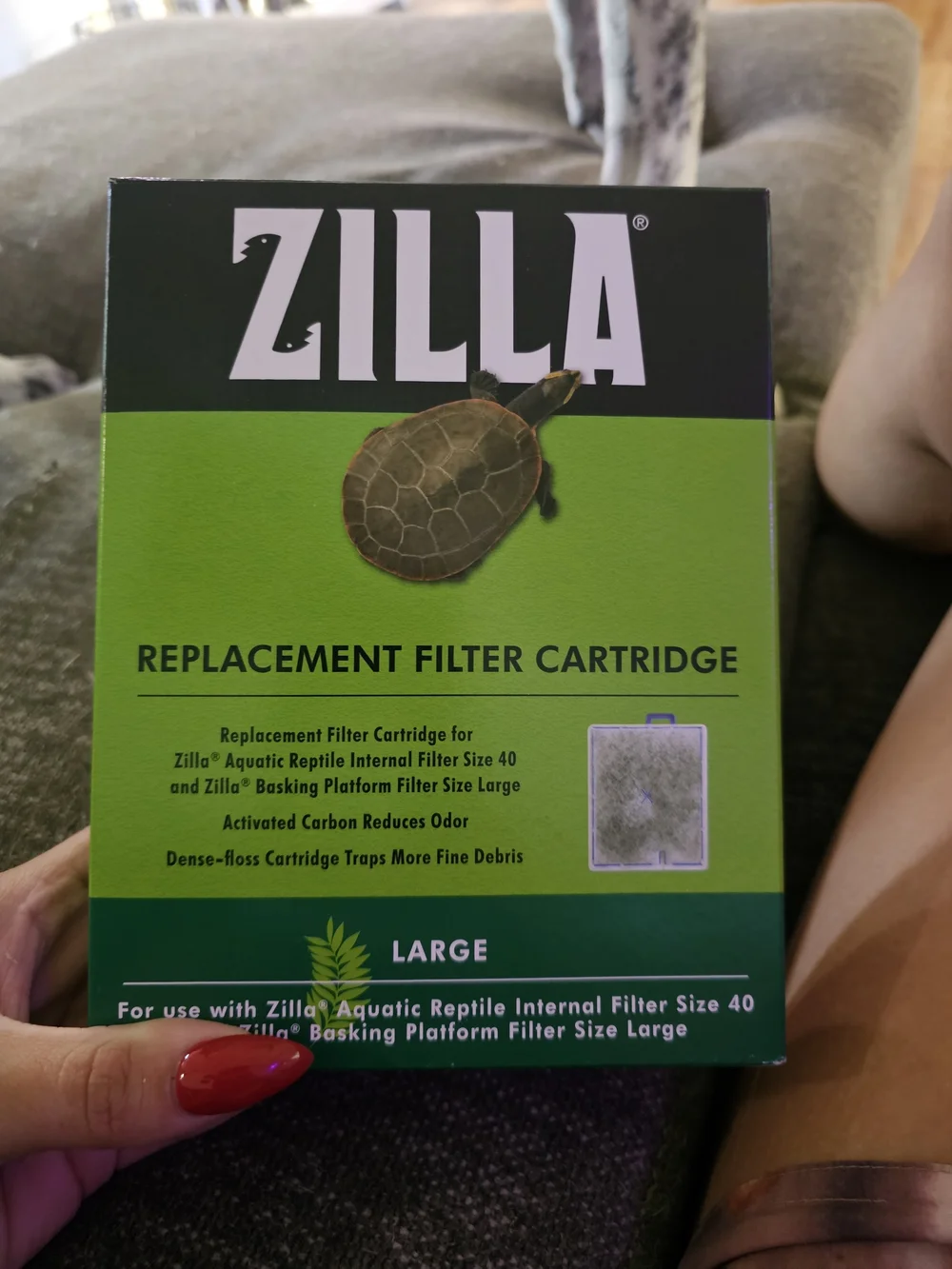 Zilla 40 Gallon Reptile Filter  With 2 Replacement Filter Cartridges- Large